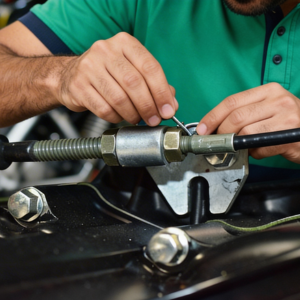 Two-wheeler clutch cable adjustment service visual